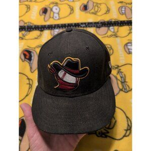 Quad City River Bandits New Era 59Fifty Black Baseball Hat Size 6 7/8 Youth READ